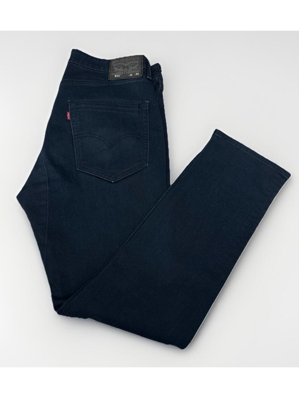 Men’s Levi 511 Dark Wash Jeans Straight Leg Size 36x30